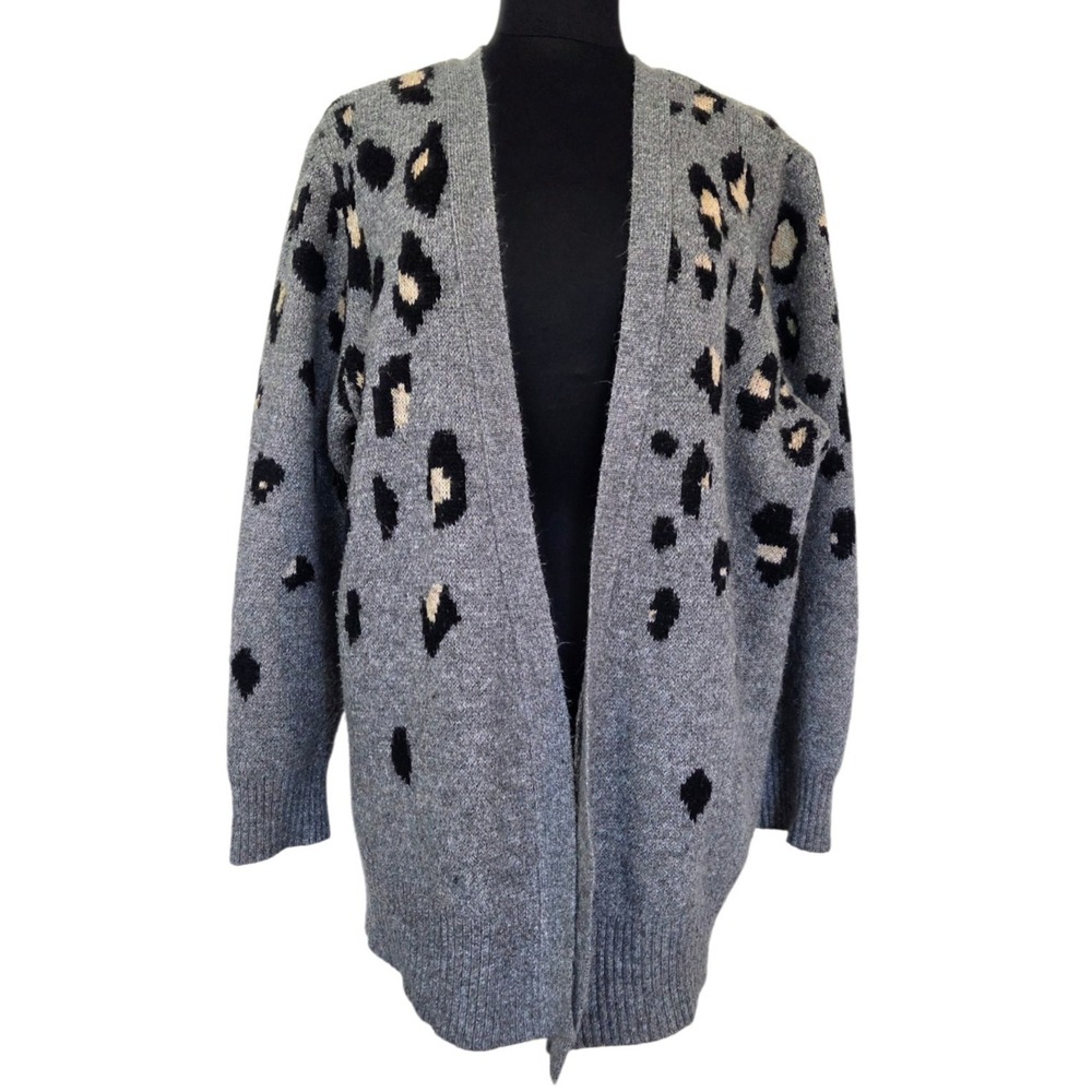 Maurice's Animal Leopard Print Sweater Open Front Cardigan Plus Size 2X‎ - XXL